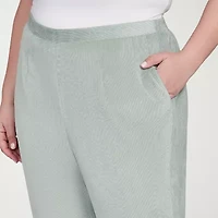 Alfred Dunner Stockbridge Womens Plus Short Mid Rise Straight Corduroy Pant