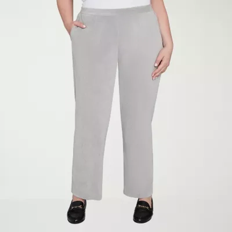 Alfred Dunner Stockbridge Womens Plus Short Mid Rise Straight Corduroy Pant
