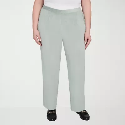Alfred Dunner Stockbridge Womens Plus Short Mid Rise Straight Corduroy Pant
