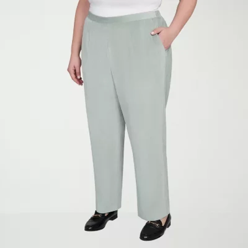 Alfred Dunner Stockbridge Womens Plus Short Mid Rise Straight Corduroy Pant