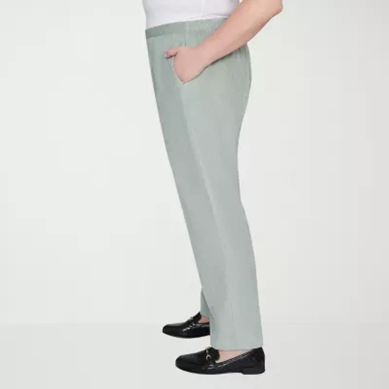 Alfred Dunner Stockbridge Womens Plus Short Mid Rise Straight Corduroy Pant