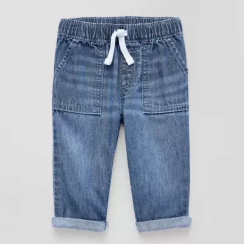 Okie Dokie Baby Boys Straight Regular Fit Pull-On Pant