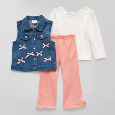 Little Lass Toddler Girls 3-pc. Pant Set