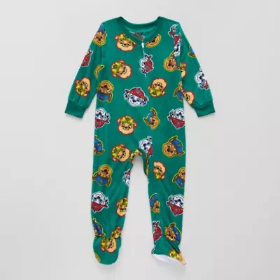 Toddler Boys Paw Patrol Microfleece Crew Neck Long Sleeve One Piece Pajama