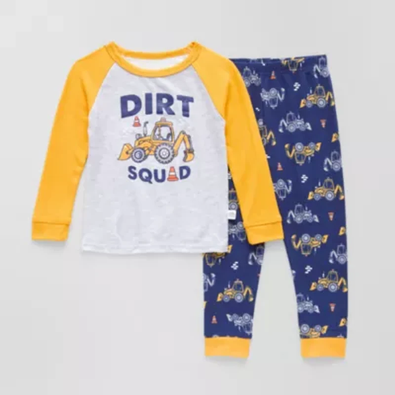 Sleep On It Toddler Boys Crew Neck Long Sleeve 2-pc. Pajama Sets
