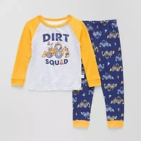 Sleep On It Toddler Boys Crew Neck Long Sleeve 2-pc. Pajama Sets