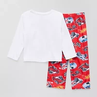 Toddler Boys Fleece Crew Neck Long Sleeve 2-pc. Pajama Sets