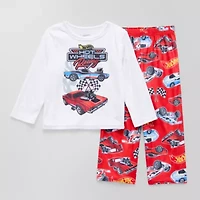 Toddler Boys Fleece Crew Neck Long Sleeve 2-pc. Pajama Sets
