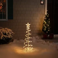Northlight Clear Lighted Spiral Christmas Yard Art