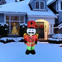 Northlight Clear Lighted Soldier Christmas Inflatable