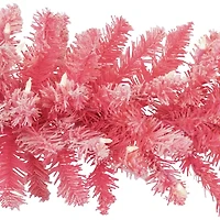 Northlight Flocked Pink With Clear Lights Pre-Lit Christmas Indoor Garland