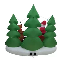 Northlight Santa And Reindeer Christmas Inflatable