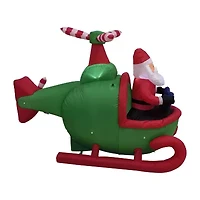 Northlight Santa With Helicopter Christmas Inflatable