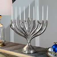 Northlight 15.5" Metal Menorah Candle Holder