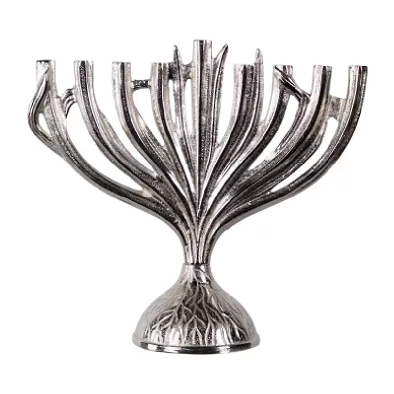 Northlight 15.5" Metal Menorah Candle Holder