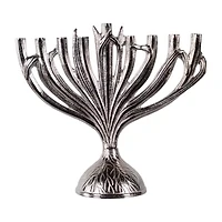 Northlight 15.5" Metal Menorah Candle Holder