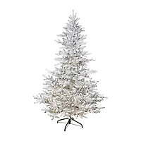 Northlight Led Flocked Garden 6 1/2 Foot Pre-Lit Christmas Tree