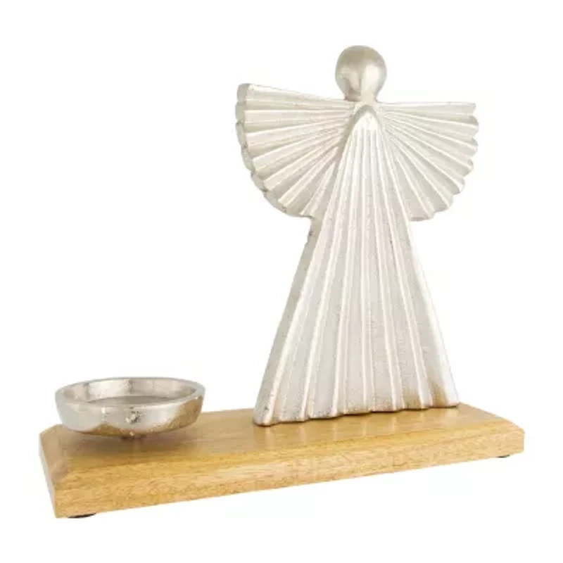 Northlight 10" Angel Metal Candle Holder