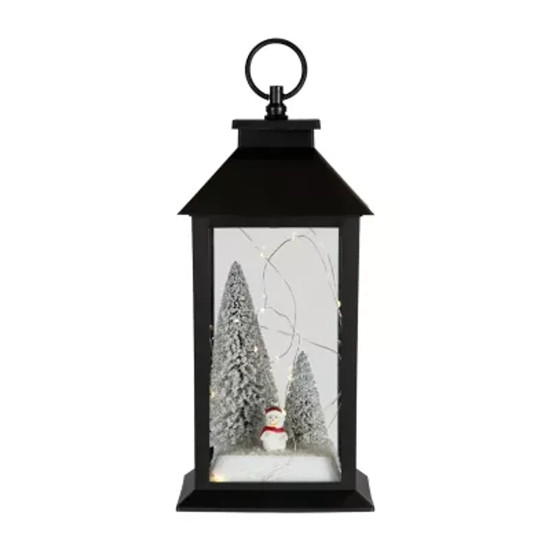 Northlight Led  Snowman Winter Scene Lantern Candle Holder