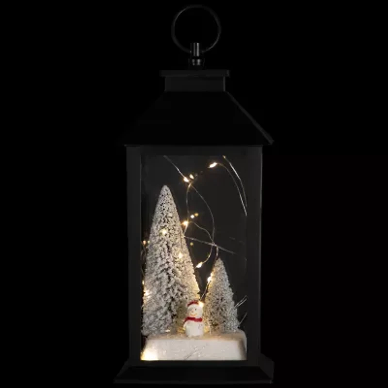 Northlight Led  Snowman Winter Scene Lantern Candle Holder