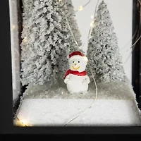 Northlight Led  Snowman Winter Scene Lantern Candle Holder