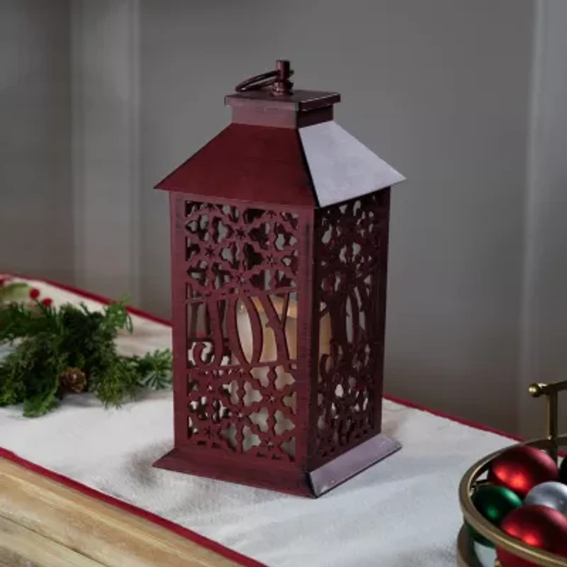 Northlight Snowflakes Joy Candle Decorative Lantern
