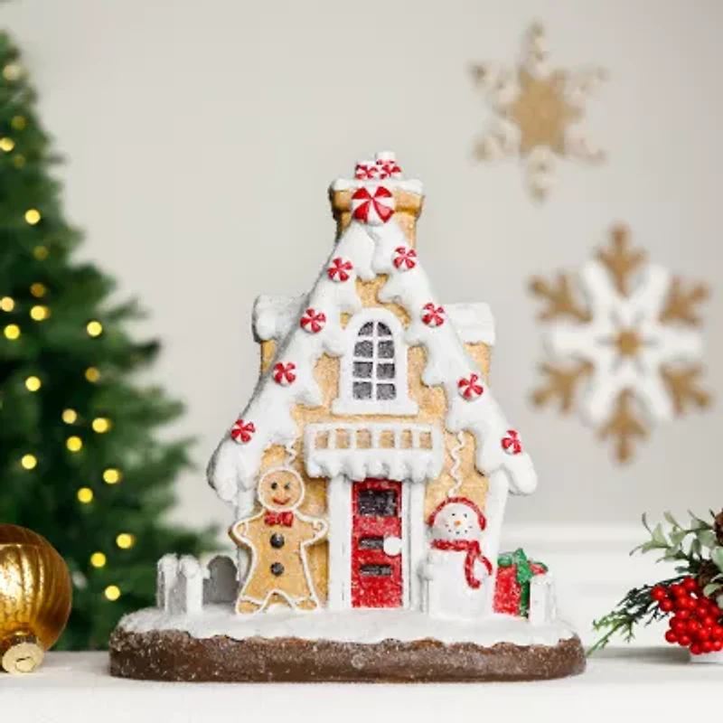 Northlight 10" Snowy Gingerbread House Christmas Tabletop Decor