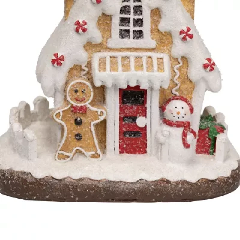 Northlight 10" Snowy Gingerbread House Christmas Tabletop Decor