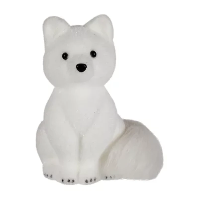 Northlight Sitting Artic Fox Pup Christmas Tabletop Decor
