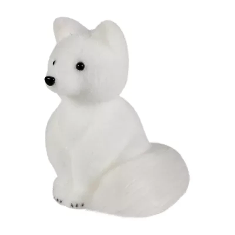 Northlight Sitting Artic Fox Pup Christmas Tabletop Decor