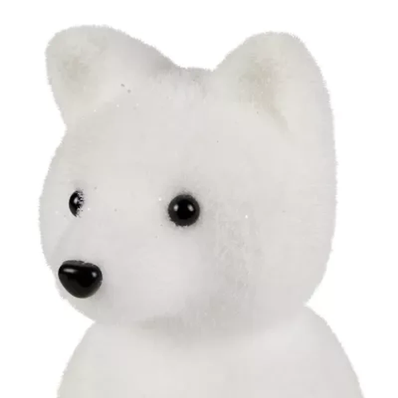 Northlight Sitting Artic Fox Pup Christmas Tabletop Decor
