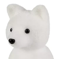 Northlight Sitting Artic Fox Pup Christmas Tabletop Decor