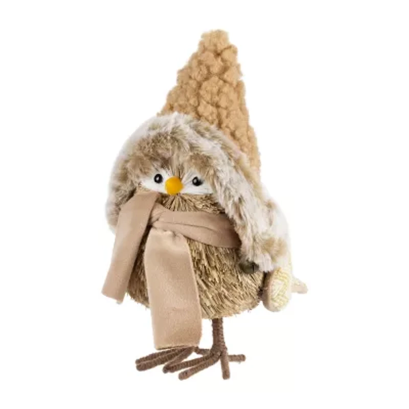 Northlight Woodland Bird With Hat Christmas Tabletop Decor