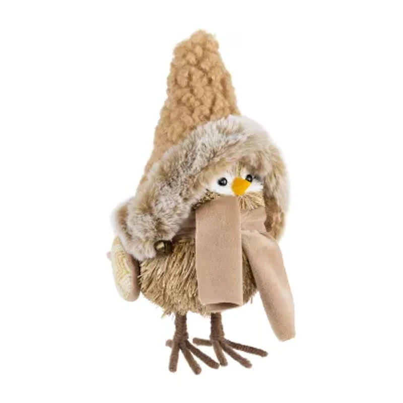 Northlight Woodland Bird With Hat Christmas Tabletop Decor