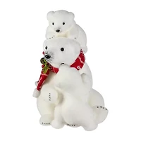 Northlight 13.5" Polar Bear And Cubs Christmas Tabletop Decor