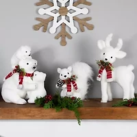 Northlight 13.5" Polar Bear And Cubs Christmas Tabletop Decor