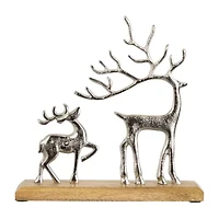 Northlight 10.25" Reindeer And Metal Christmas Tabletop Decor