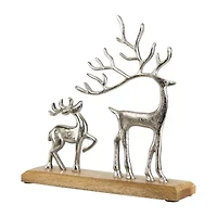 Northlight 10.25" Reindeer And Metal Christmas Tabletop Decor