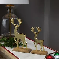 Northlight 10.5" Textured Metal 2-pc. Christmas Tabletop Decor