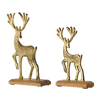 Northlight 10.5" Textured Metal 2-pc. Christmas Tabletop Decor