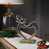 Northlight 10" Kissing Reindeer Metal Christmas Tabletop Decor