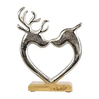 Northlight 10" Kissing Reindeer Metal Christmas Tabletop Decor