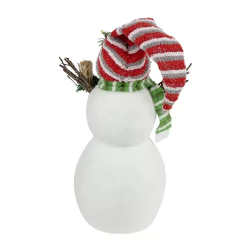 Northlight Glittered Snowman With Broom Christmas Tabletop Decor