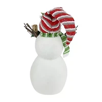 Northlight Glittered Snowman With Broom Christmas Tabletop Decor