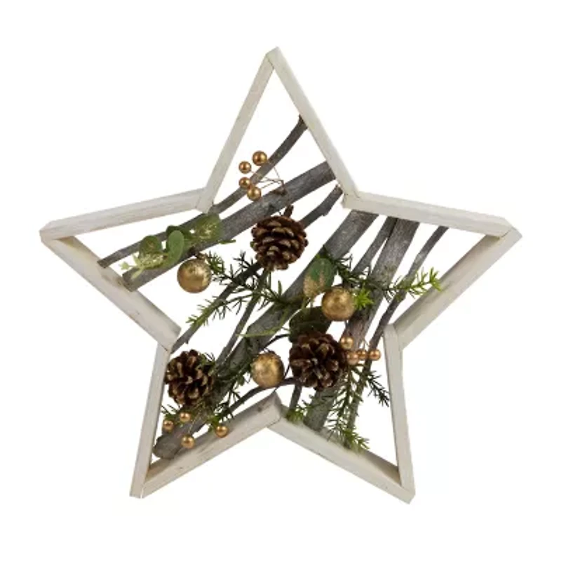 Northlight 14.5" Star Shaped Wooden Christmas Tabletop Decor