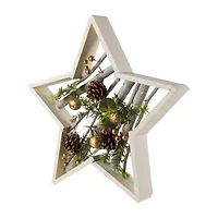 Northlight 14.5" Star Shaped Wooden Christmas Tabletop Decor