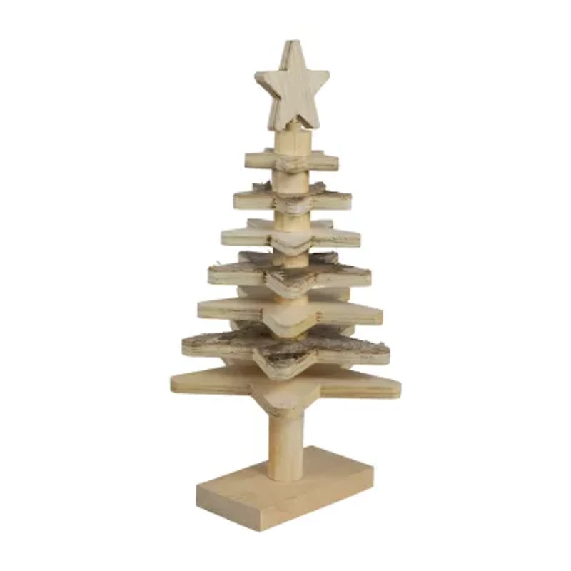 Northlight 16" Wooden Christmas Tabletop Tree