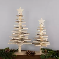 Northlight 16" Wooden Christmas Tabletop Tree