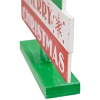 Northlight 16.5" Wooden Sign Christmas Tabletop Tree