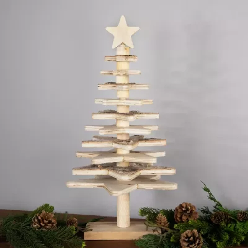 Northlight Star Cut Outs Wooden Christmas Tabletop Tree
